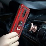 Wholesale LG Stylo 5 Tech Armor Ring Grip Case with Metal Plate (Red)